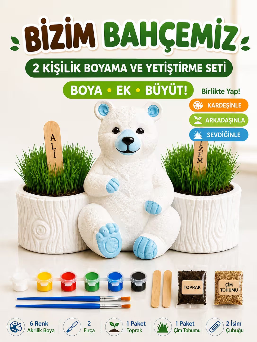 Bizim Bahçemiz – Çim Yetiştirme Kiti