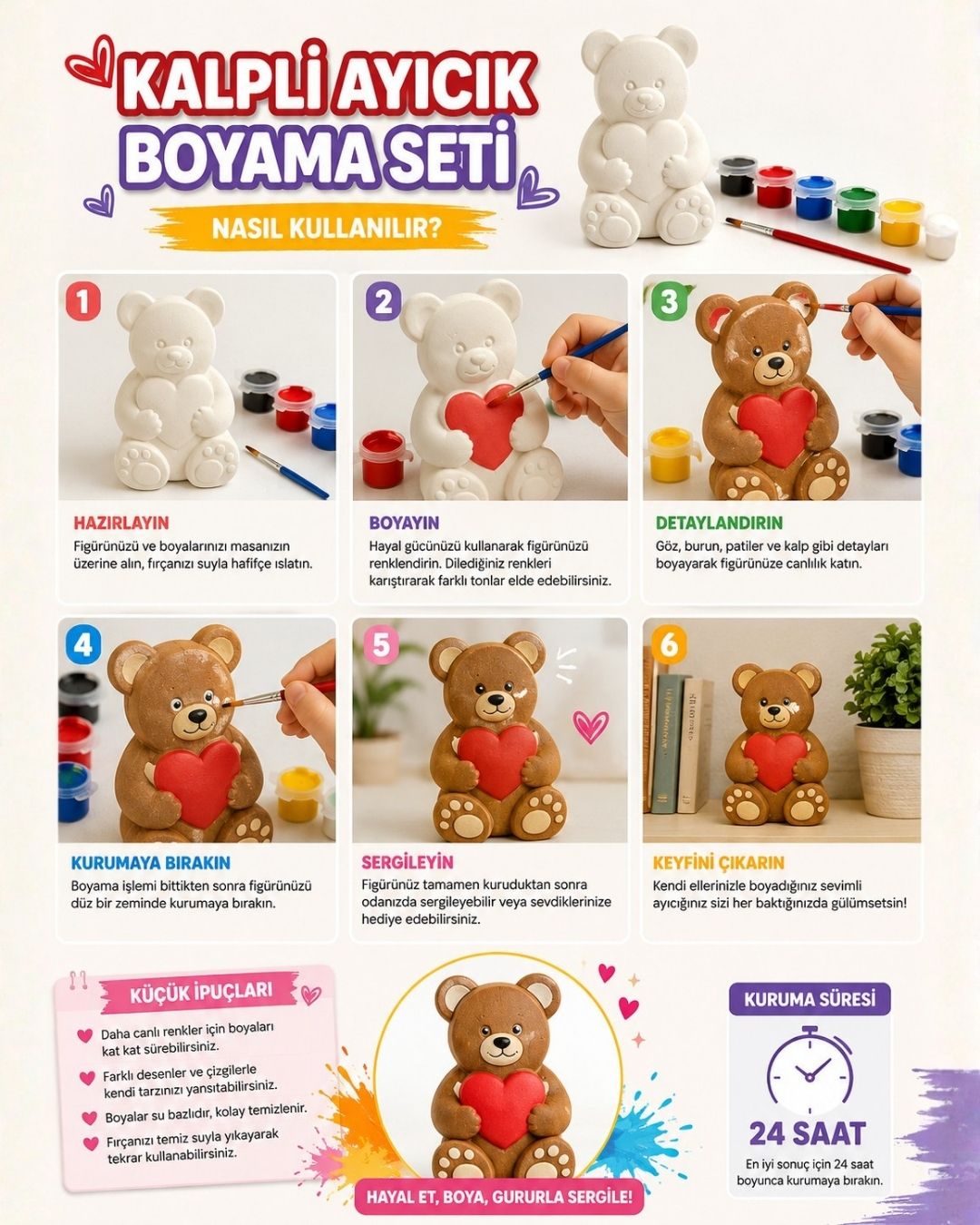 Kalpli Ayıcık Boyama Seti