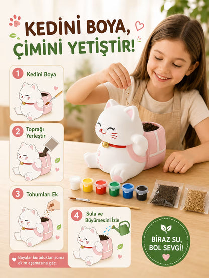 Kedi Çim Yetiştirme Kiti - Aktivite Seti
