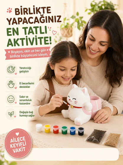 Kedi Çim Yetiştirme Kiti - Aktivite Seti